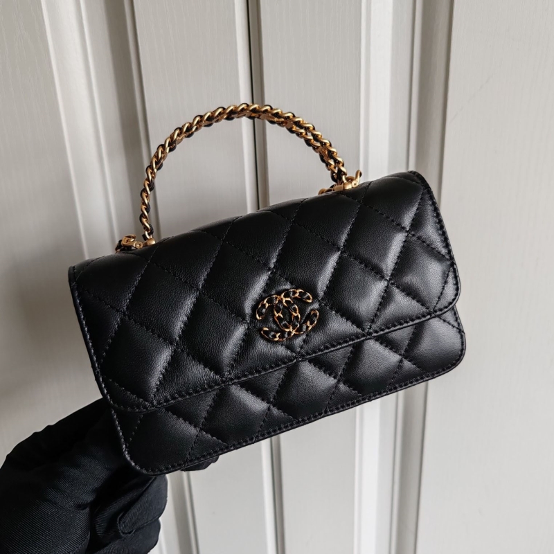 Ch*el top handle bags